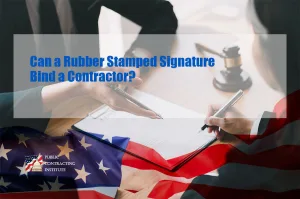 Can a Rubber Stamped Signature Bind a Contractor?