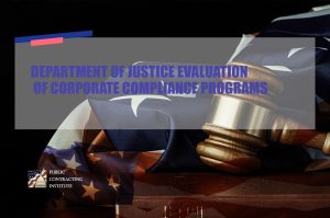 DEPARTMENT OF JUSTICE EVALUATION OF CORPORATE COMPLIANCE PROGRAMS