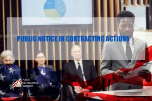 PUBLIC NOTICE IN CONTRACTING ACTIONS