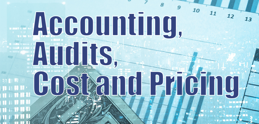 accounting, audits, and costs. DCAA, Defense Contract Audit Agency.